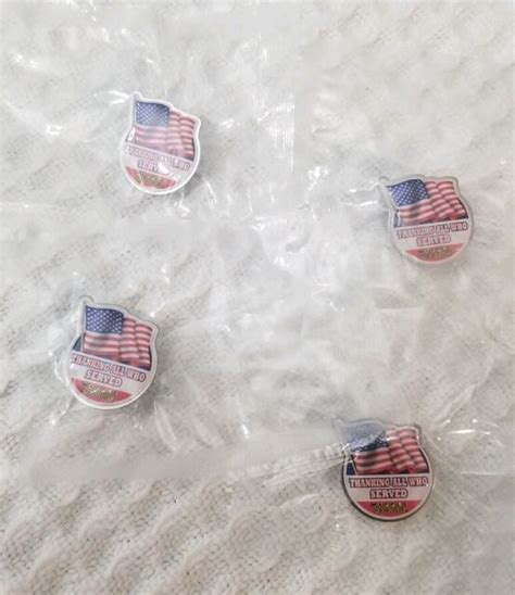 Lot Of 4 Waffle House Veterans Day Pin New Vintage Flag Us Served
