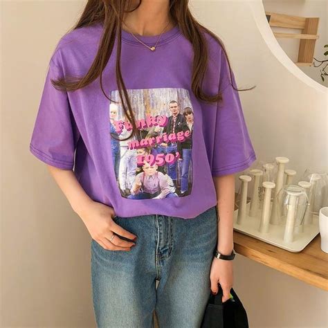 Find great deals on ebay for aaliyah t shirt. Vintage print short sleeve t-shirts | Aesthetic t shirts ...