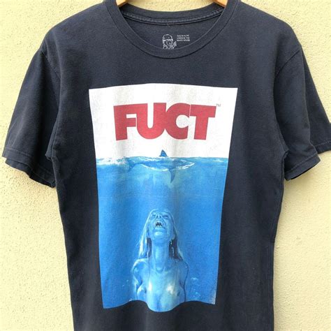 Rare Fuct X Jaws Movie T Shirt Mens Fashion Tops And Sets Tshirts