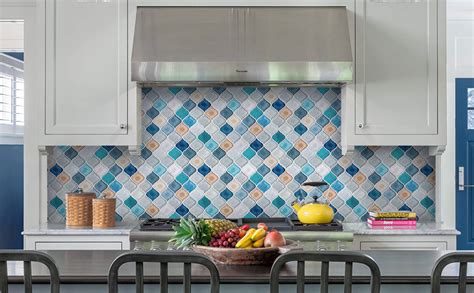 Hue Decoration Peel And Stick Decorative Tile Light Turquoise Arabesque Design Stick On Smart
