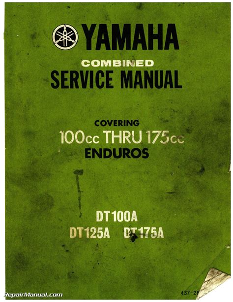 Yamaha wiring schematics u0026 carburetor diagrams. 1974 Yamaha DT100 DT125 DT175 Enduro Motorcycle Service Manual