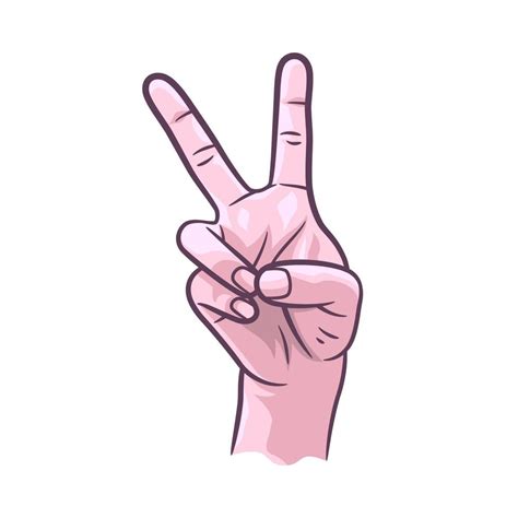 Peace Sign Hand Gesture Vector Illustration 6033997 Vector Art At Vecteezy