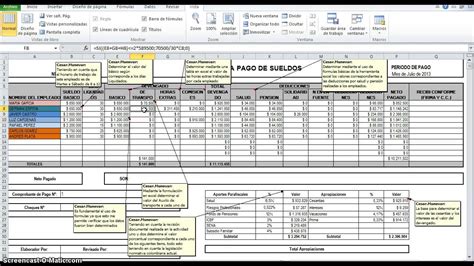 Preparación Y Elaboración De Una Nómina En Excel Youtube