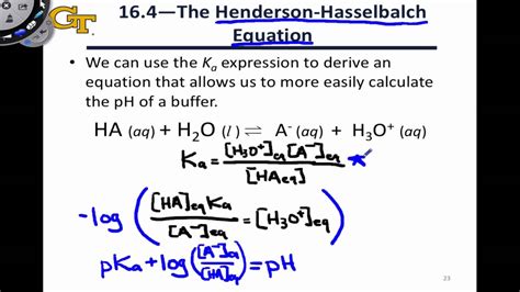 162 The Henderson Hasselbalch Equation Youtube