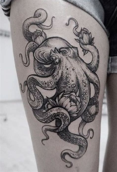 Nice locations for smaller octopus tattoos include the nape of your neck, foot, ankle, hip, wrist, and around the bellybutton. 72 Best Octopus Tattoos and Drawings with Images | Octopus ...