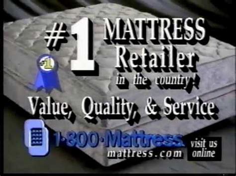 Save with 1800mattress promo codes and coupons for may 2021. 1-800-MATTRESS ad, 1999 - YouTube