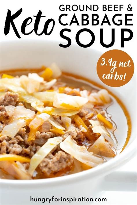 Yummy Keto Cabbage Soup With Ground Beef