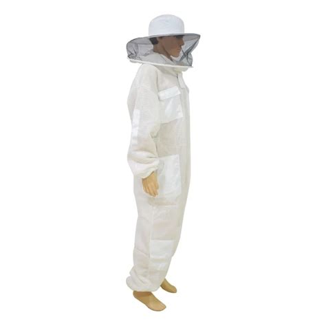 3 Layers Ultra Breathable Ventilated Beekeeping Suit With Round Veil