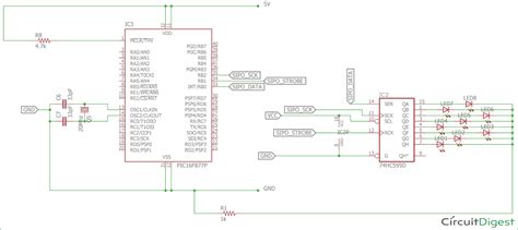 Interfaz De Registro De Desplazamiento En Serie 74hc595 Con