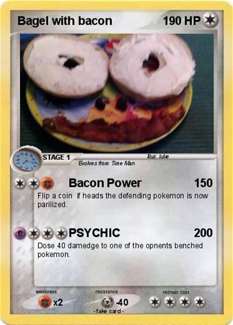 248 tykkäystä · 3 puhuu tästä. Pokémon Bagel with bacon - Bacon Power - My Pokemon Card