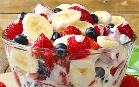 4th of july fruit skewers. 10 Fruit Salads for Your 4th of July Table | Fruit recipes, Creamy fruit salads, Strawberry ...