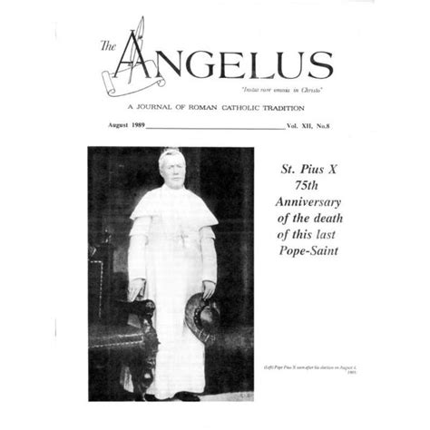 Angelus August 1989 Angelus Press