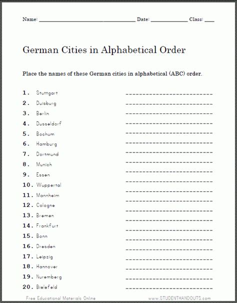 Free German Worksheets Best Kids Worksheets Worksheets For Kids