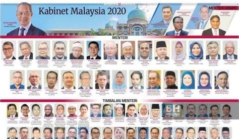 Berikut adalah senarai penuh menteri / timbalan menteri kabinet malaysia terkini bagi tahun 2020 di bawah kerajaan baru yang dipimpin oleh yab tan sri perdana menteri: KedahLanie: SENARAI NAMA & GAJI MENTERI SERTA TIMBALAN ...