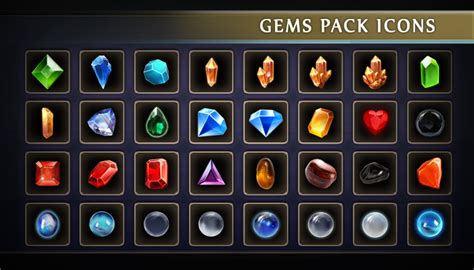 Gems Pack Icons Gamedev Market