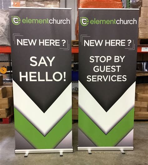Economy Stand Up Banner Church Welcome Center Church Banners Church