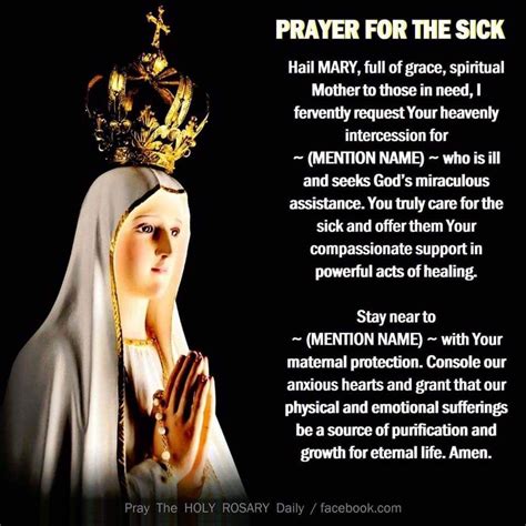 Prayer For The Sick Prayer For The Sick Catholic Prayer For Healing
