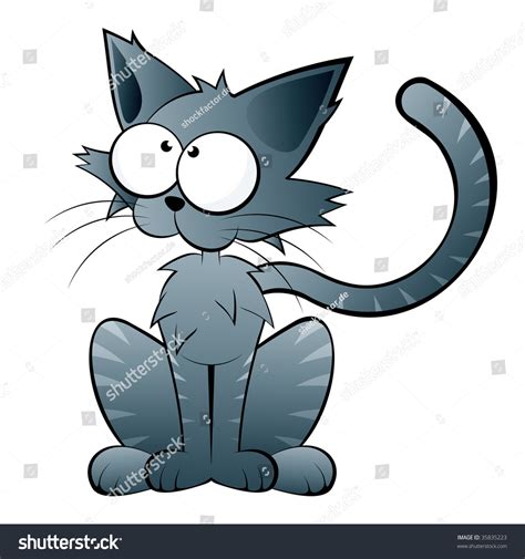 Funny Cartoon Cat Stock Vector Illustration 35835223