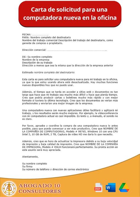 Arriba 34 Imagen Modelo De Carta Para Solicitar Equipos De Oficina