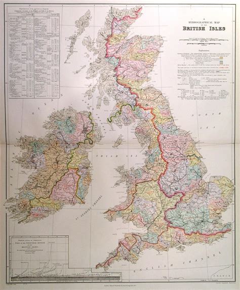 A Hydrographical Map Of The British Isles Map Showing The
