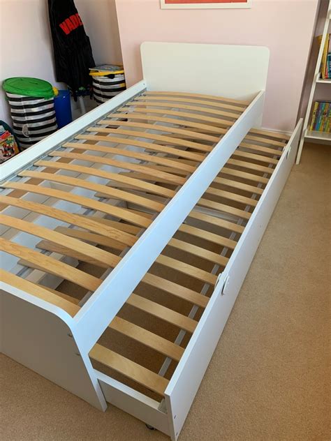 Free Ikea Slakt Single Bed With Pull Out Trundle Drawers Harringay