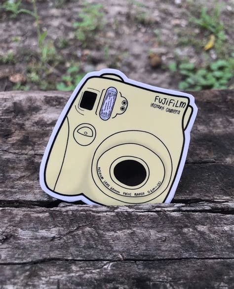 Yellow Polaroid Camera Sticker Weatherproof Weatherproof Etsy Australia