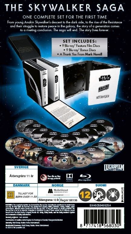 Star Wars The Skywalker Saga Box Set 18 Disc Blu Ray Cdon