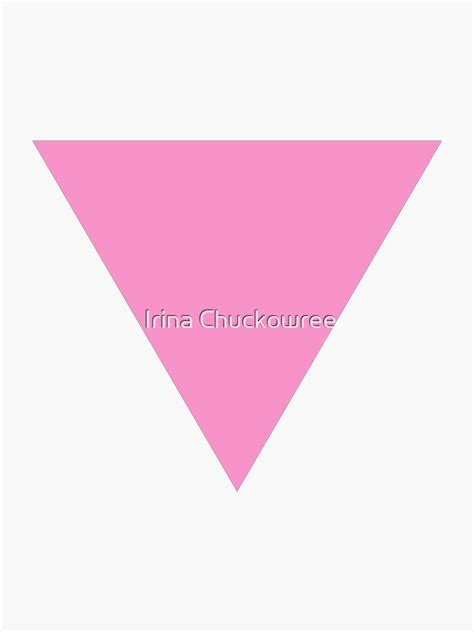 Pink Triangle Sticker For Sale By Chuckirina Redbubble