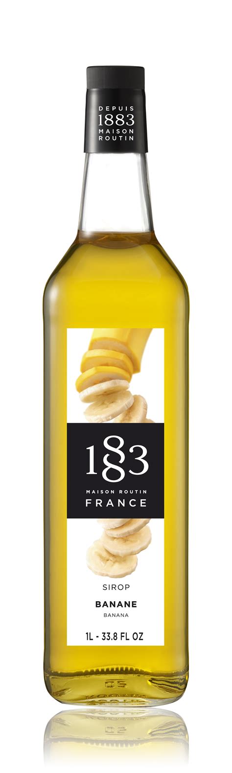 1883 Syrup Banana Yellow 1L Glass Bottle