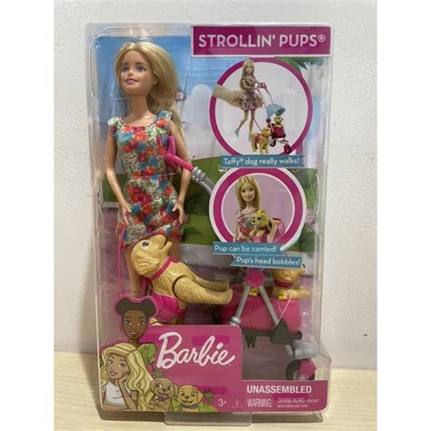 Barbie Strollin Pups Play Set Girl Toy Barbie Doll Cnb21 Shopee