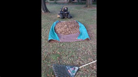 Homemade Leaf Tarp For Lawn Tractor Youtube