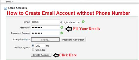 How To Make Email Without Phone Number
