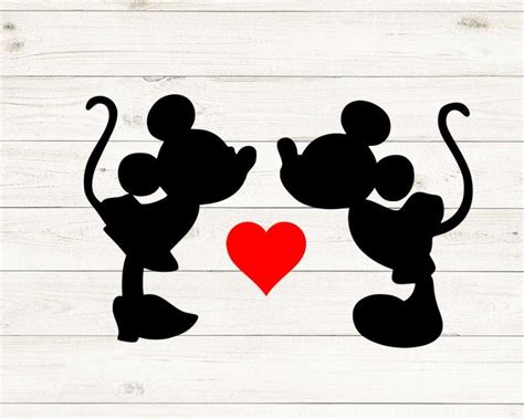 Mickey Mouse And Minnie Mouse Outline Svg Instant Download Etsy Porn