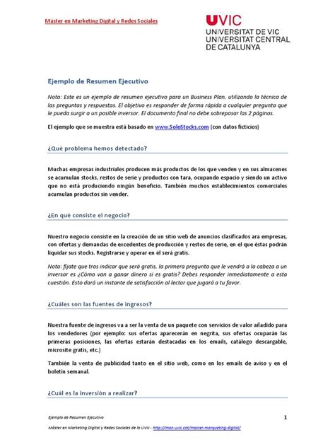 Ejemplos De Resumen En Español Resumen Ejemplo 3 Clase1 Abdur Mcbride