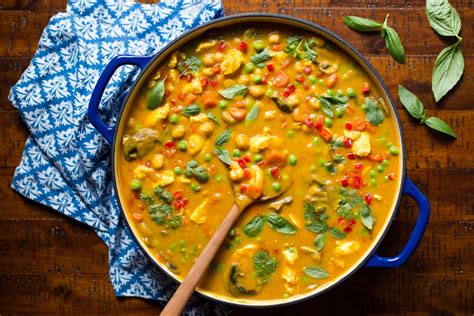 Peel the carrot and slice it into ribbons using your slicer. Chicken, Carrot and Chickpea Coconut Curry | The Café ...