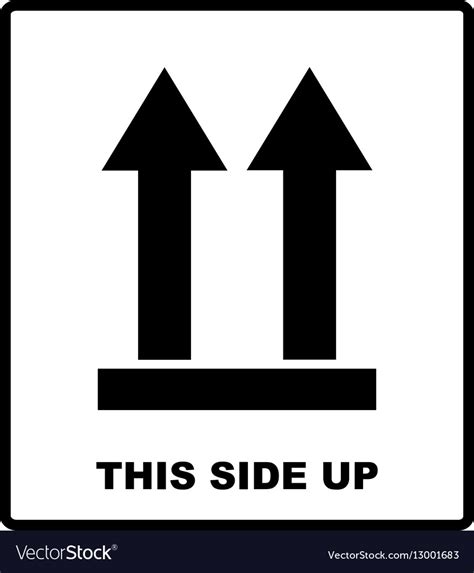 Top Side This Side Up Symbol Icon Side Up Vector Image