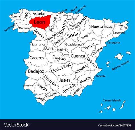 Mapa De Leon Espana