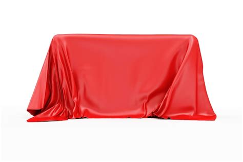 Premium Photo Red Cloth Fabric Covered Board Isolated