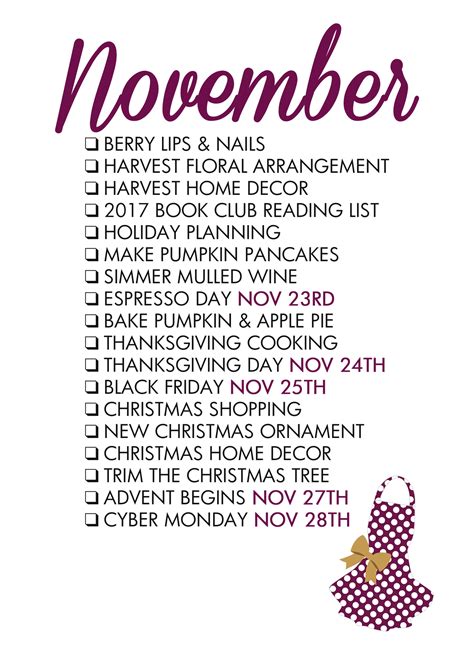 November Seasonal Living List List Fall Bucket List Happy Fall