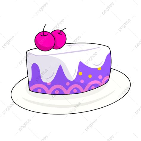 cherry cake png picture cherry embellish purple cake cartoon birthday clip art birthday