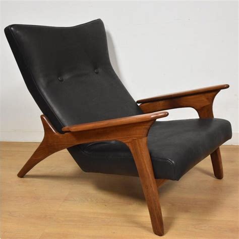Adrian Pearsall Black Leather Lounge Chair Chairish