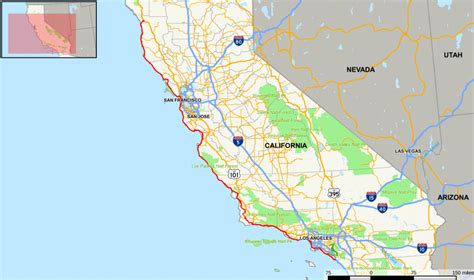Central California Road Map Free Printable Maps