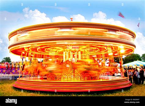 Spinning Carousel Stock Photo Alamy