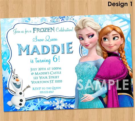 Frozen Birthday Party Invites Frozen Invitation Frozen Birthday