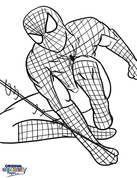 Gwen stacy use her powers spiderman. Spiderman Web Swinging Coloring Page | Coloring Pages ...