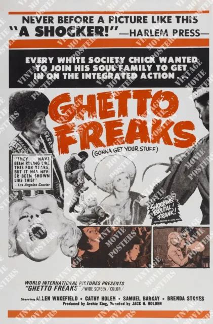 Ghetto Freaks 1970 Blaxploitation Movie Poster Eur 5829 Picclick It