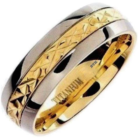 mens gold ip titanium wedding engagement comfort band ring
