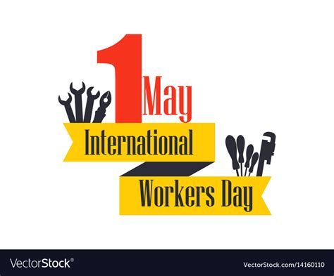 international workers day labour day 1st may vector image