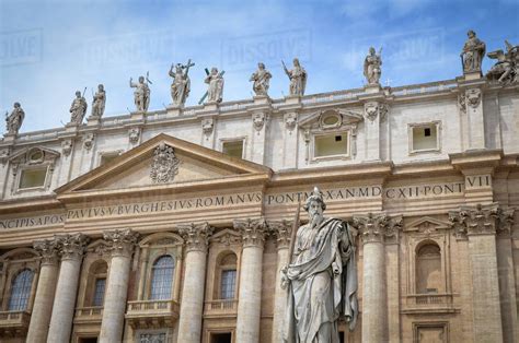 The present basilica, built on the constantinian basilica, is the expression of the will of the popes of the renaissance who, relying on great artists such as bramante. The facade of the historic St Peter's Basilica, at the ...