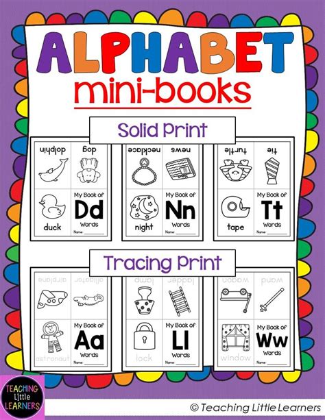 Print and fold and your students are ready to read! | Alphabet mini